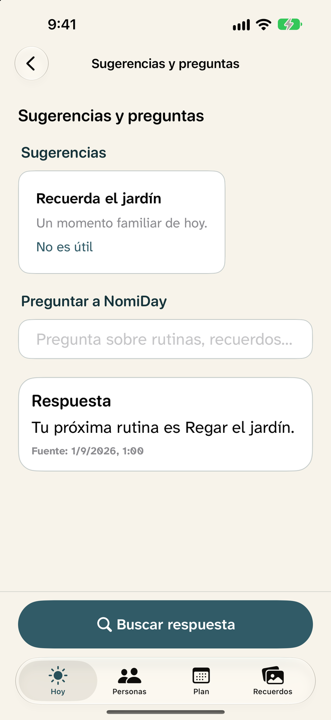 Pregunta por el día.