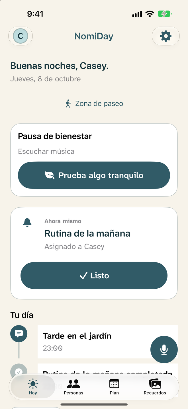 Un día conocido, a su ritmo.
